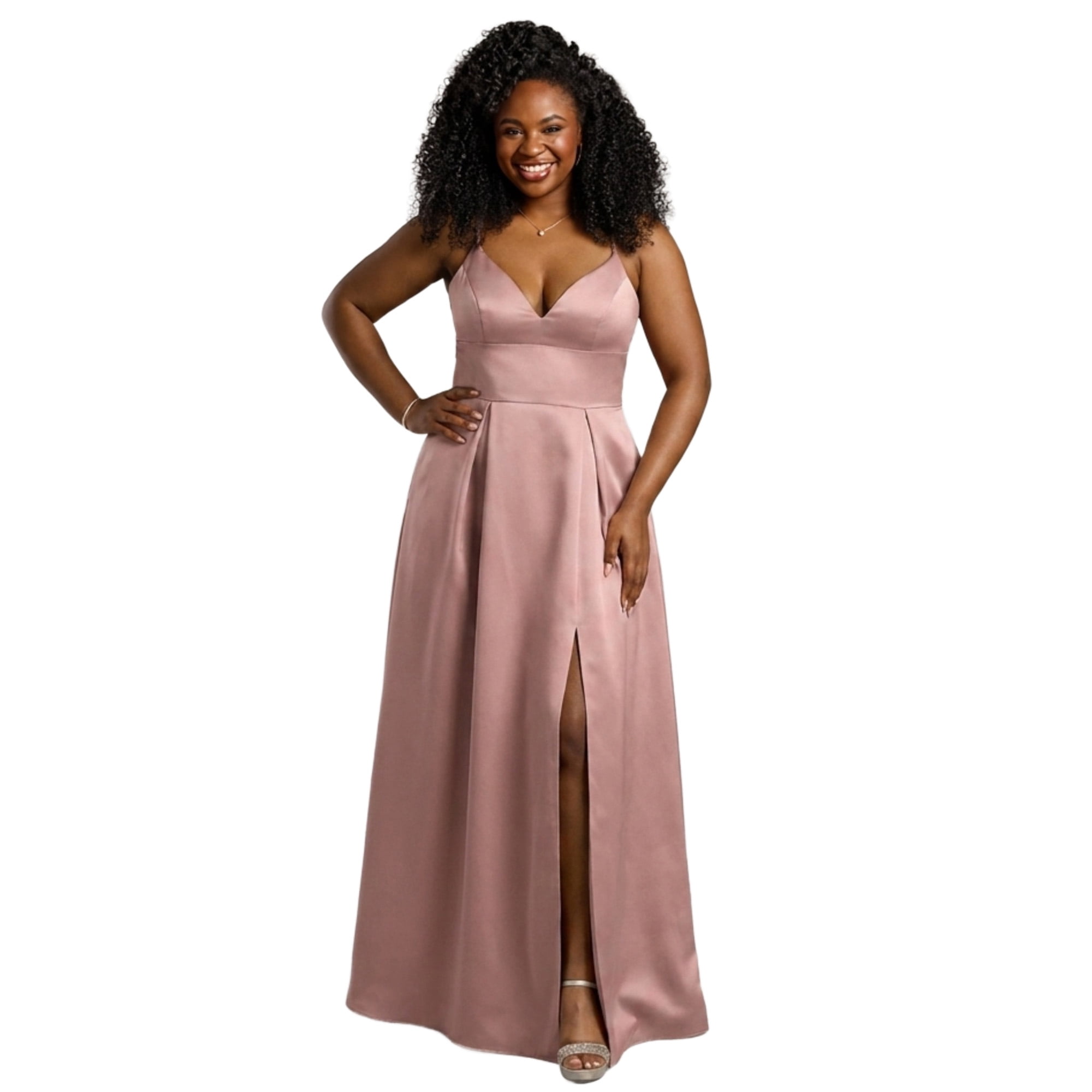 david's bridal empire waist dresses Bridal, The Edit by DB Studio Women's Formal Ball Gown, Full Length, Satin Ebay Rental Period:5 Days Promotion_Clearance75 Buttercup Babe Deep V-Neck