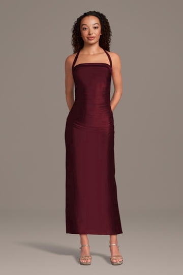 Halter Neck Red Mini Skater Dress