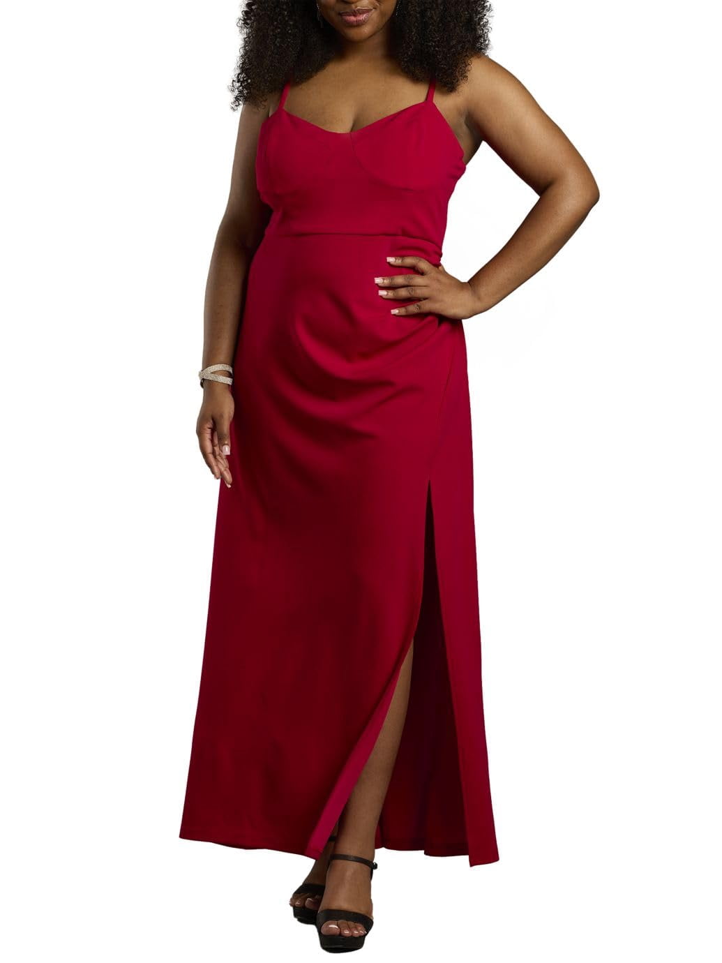 david's bridal apple bridesmaid dress Elegant Spaghetti Straps Mermaid Bridesmaid Dresses Cheap Satin Maid o –  TANYA BRIDAL main image 1