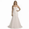 thumbnail image 1 of David’s Bridal, The Edit by DB Studio Women's Strapless Beaded Lace Mermaid Wedding Dress, Full Length, Tulle, 1 of 6