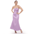 thumbnail image 1 of David’s Bridal, The Edit by DB Studio Women's Formal Strapless Notch Neckline Sheath Dress, Ankle Length, Satin, 1 of 8