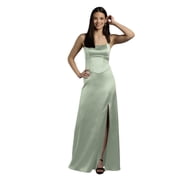 Green Satin Dress