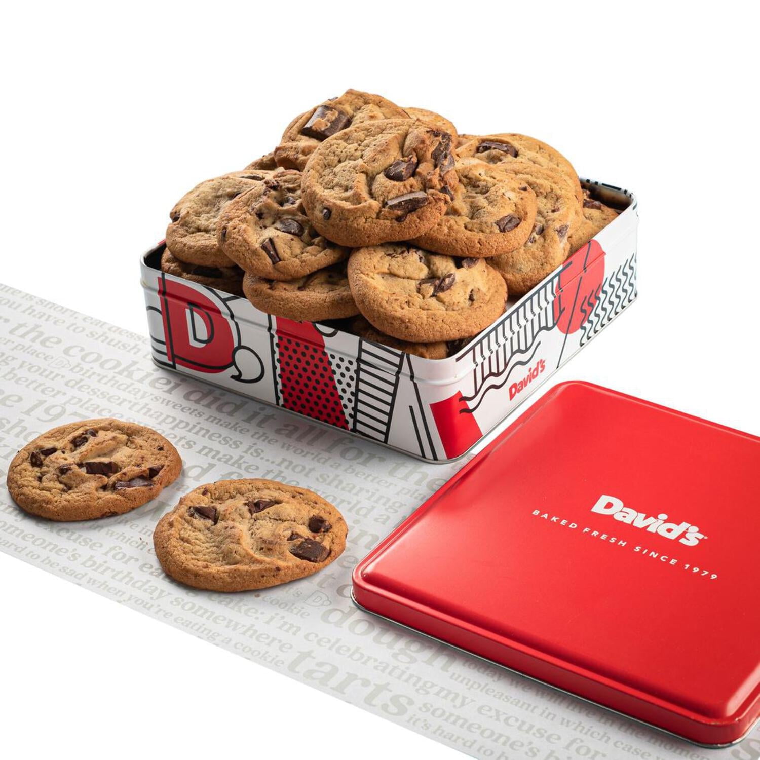 David's Cookies Handmade & Freshly Baked Cookies, Chocolate Chunks, 2 lbs