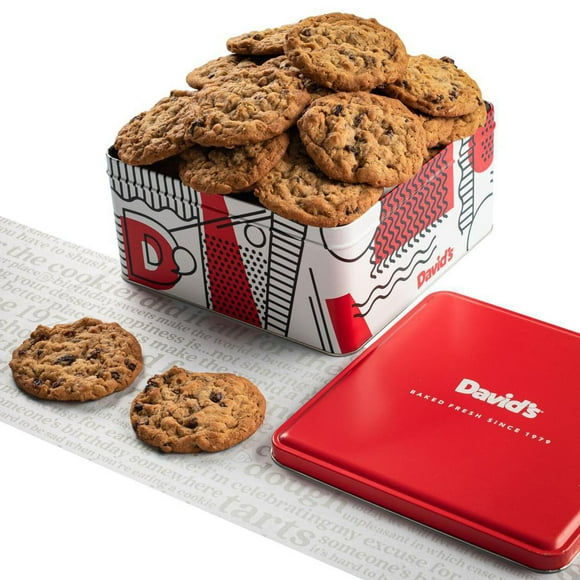 David's Cookies 2lbs Oatmeal Raisin Fresh Baked Cookies - Handmade and Gourmet Cookies - Delectable and Made with Premium Ingredients - Gourmet Cookie Gift Basket - Great Gift For All Occasions