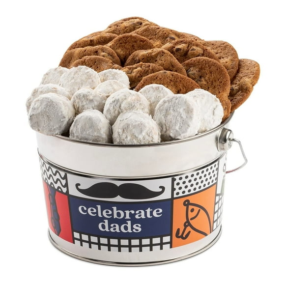 Davids Cookies Father's Day Assorted Cookies Gift Bucket, Freshly Baked Sweet Snacks, 1.3 lbs