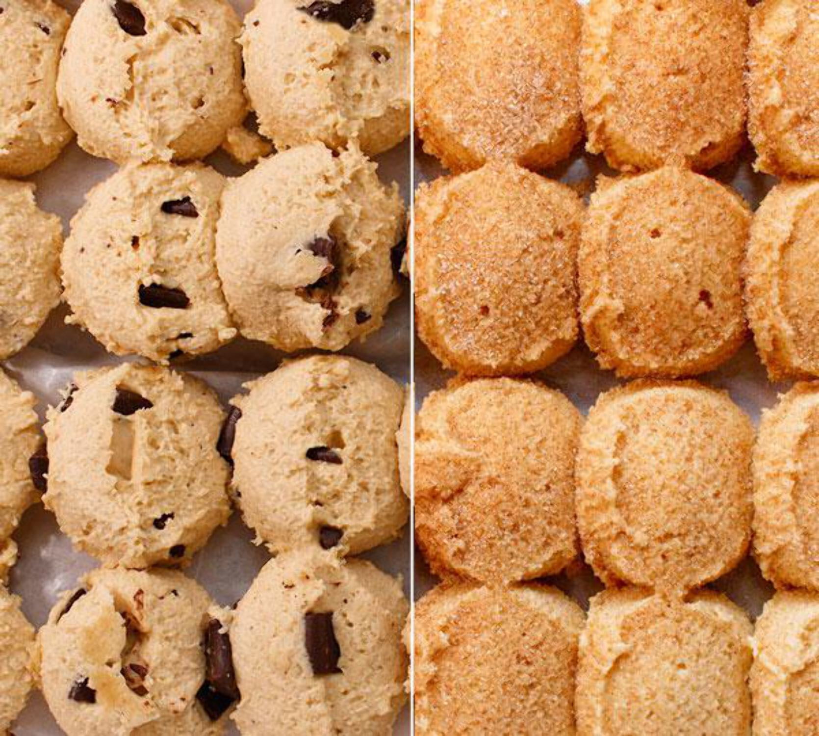 David's Cookies Preformed Frozen Cookie Dough - Chocolate Chunk & Snickerdoodle - 80 Count