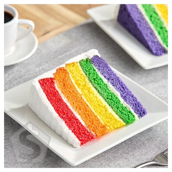 David's Cookies Rainbow Cake Slice 7 oz. - 24/Case