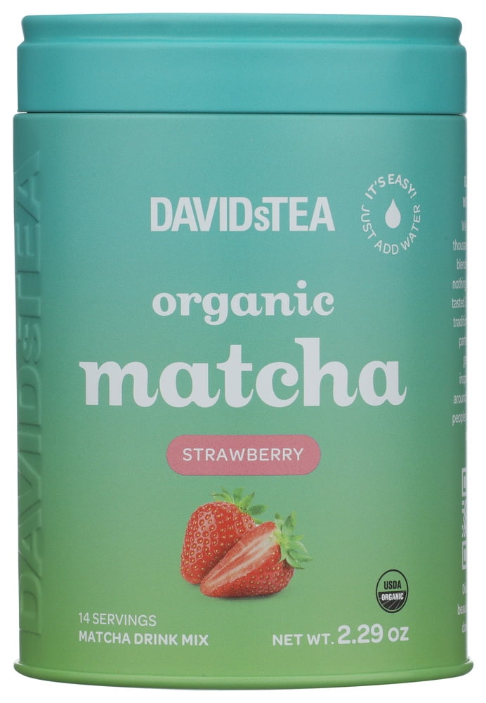 David's Tea Strawberry Matcha Tin 2.29 oz (Pack of 6)