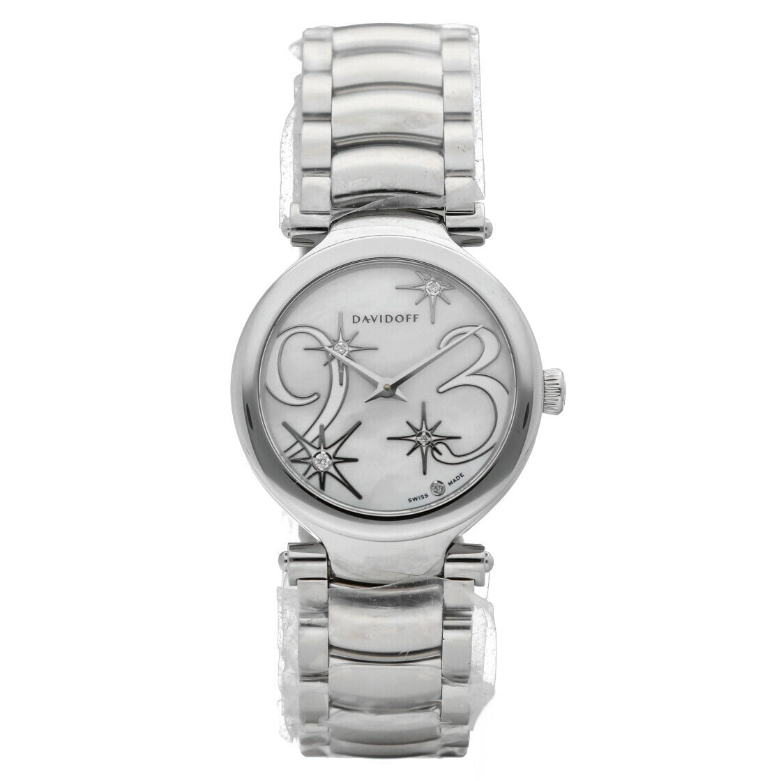Davidoff 21156 Lady Mother of Pearl Stainless Steel 30mm Quartz