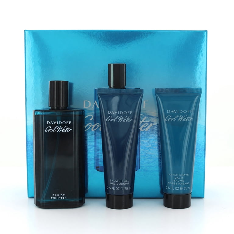 Davidoff Cool Water Cologne, 3 Piece Gift Set for Men with Perfume