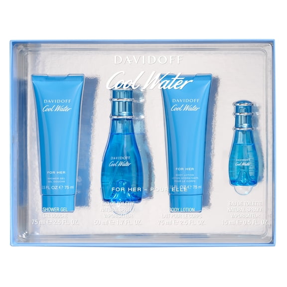 Davidoff Cool Water 4 Piece Eau de Toilette Perfume Gift Set