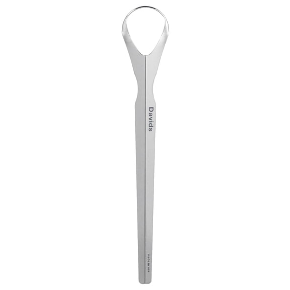 Davids 100% Medical Grade Stainless Steel Professional Tongue Scraper, Made in USA