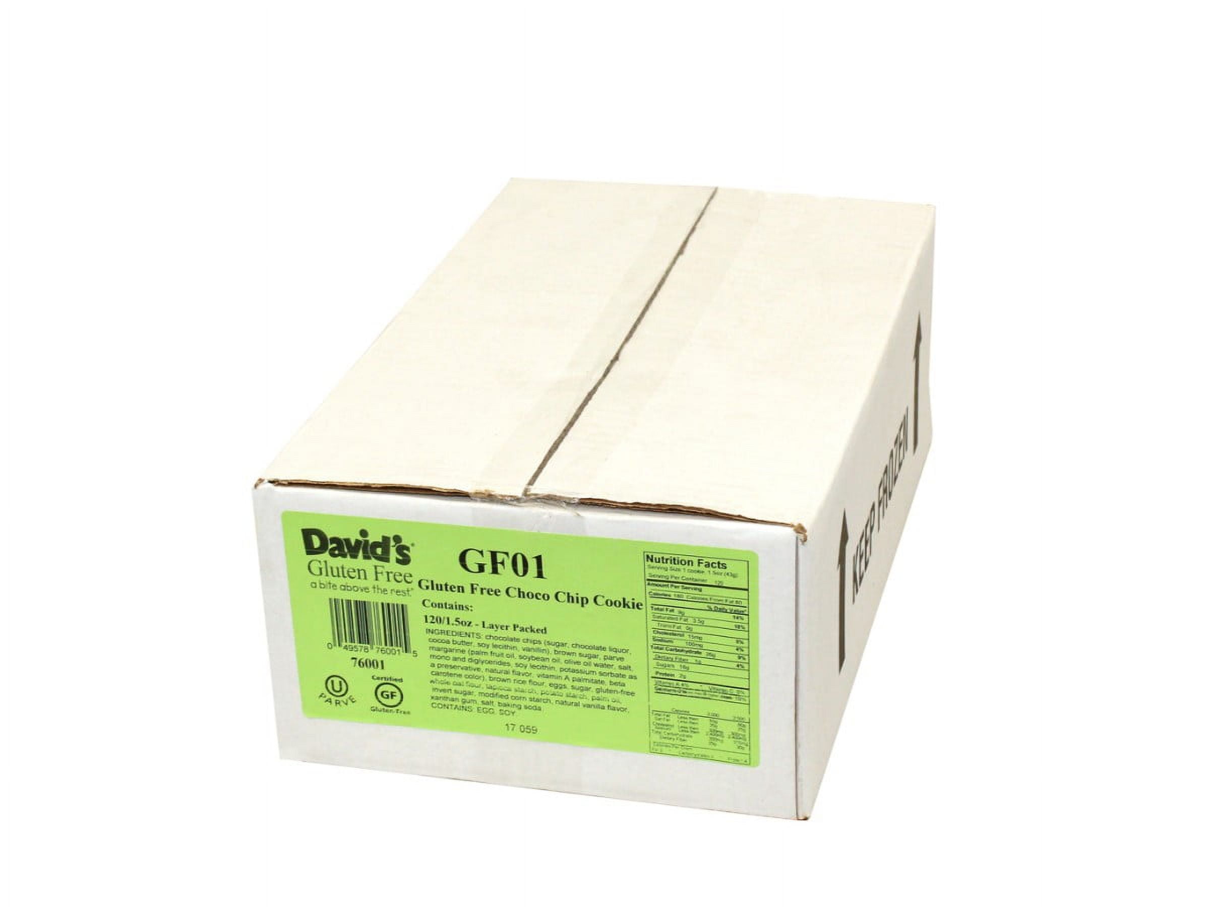 Davids Gluten Free Chocolate Chip Cookie Dough 1.5oz (PACK OF 120)