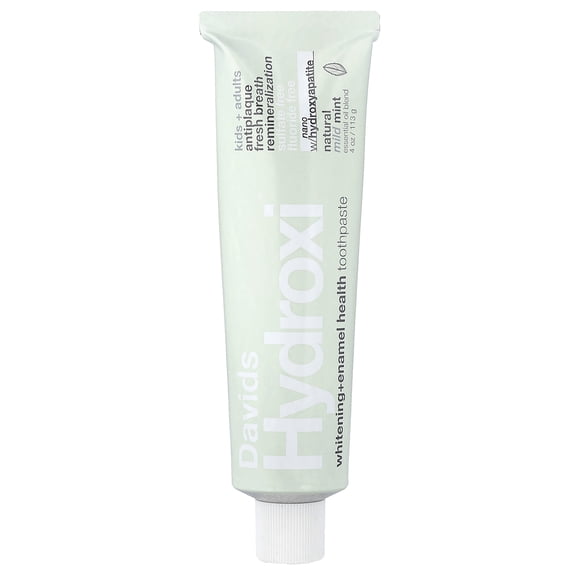Davids Hydroxi™, Kids + Adults Whitening + Enamel Health Toothpaste, Natural Mild Mint, 4 oz (113 g)
