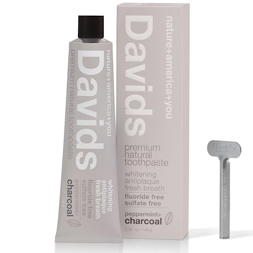 Davids Natural Charcoal Toothpaste for Enhanced Teeth Whitening