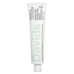 Davids Natural Toothpaste Premium Toothpaste, Sensitive + Whitening, Natural Peppermint, 5.25 oz (149 g)
