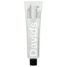 Davids Whitening + Antiplaque Toothpaste, Natural Mint + Charcoal , 5.25 oz (149 g)