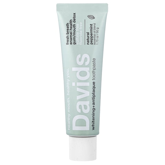 Davids Premium Toothpaste, Peppermint, Travel Size 1.75 OZ