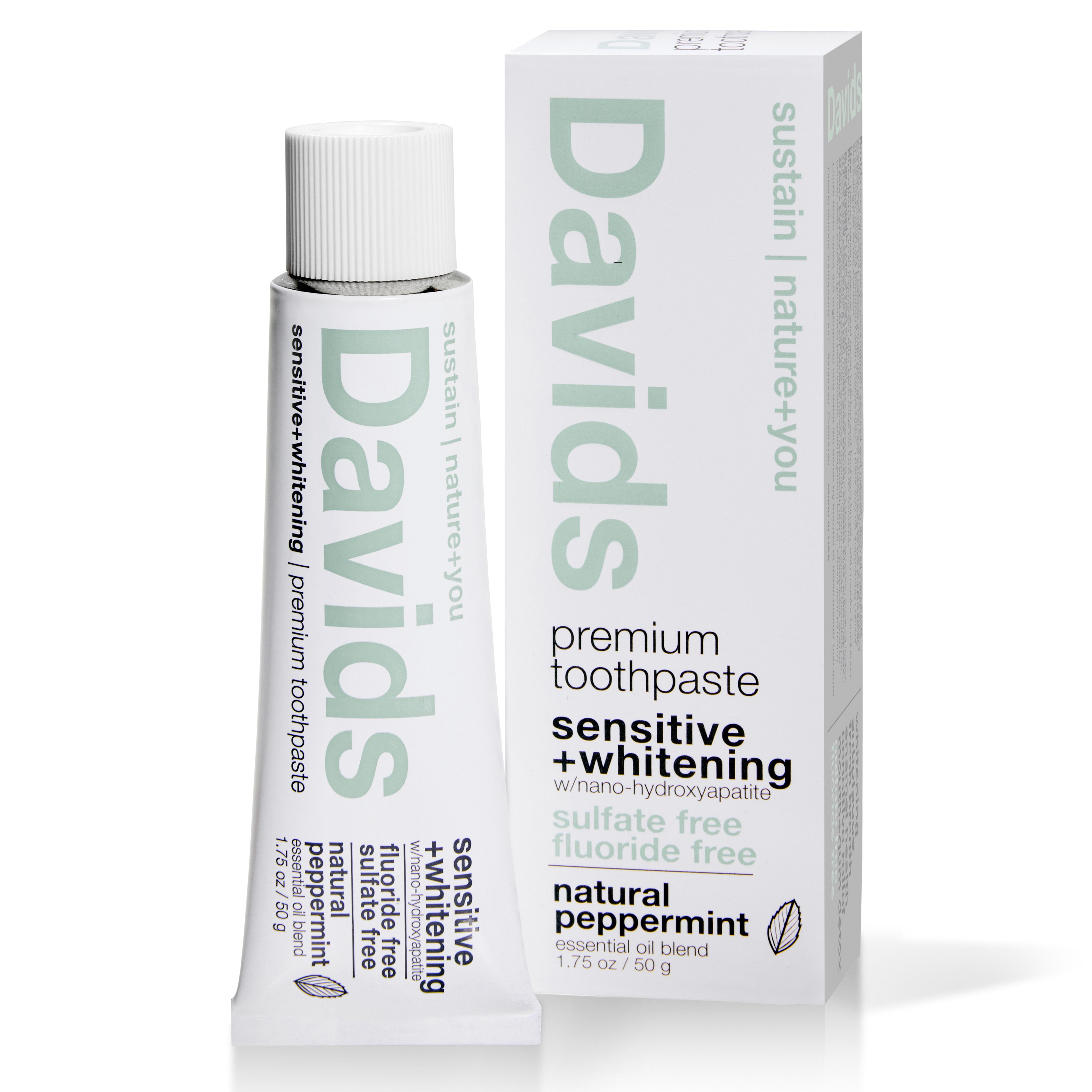 Davids Premium Toothpaste, Sensitive+Whitening w/nanohydroxyapatite