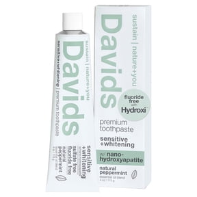 Davids Hydroxi, Sensitive + Whitening Toothpaste, Natural Peppermint , 4 oz (113 g)