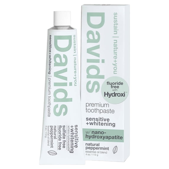 Davids Hydroxi™, Sensitive + Whitening Toothpaste, Natural Peppermint , 4 oz (113 g)