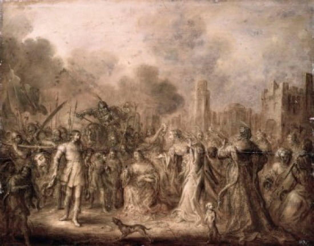 Davids Triumph 1658 Adriaen van de Venne (1589-1662Dutch) Oil on Wood Panel Pushkin Museum of Fine Arts Moscow Canvas Art - Adriaen van de Venne (18 x 24)