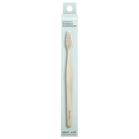 Davids Premium Bamboo Toothbrush, Soft, Adult, 1 Toothbrush