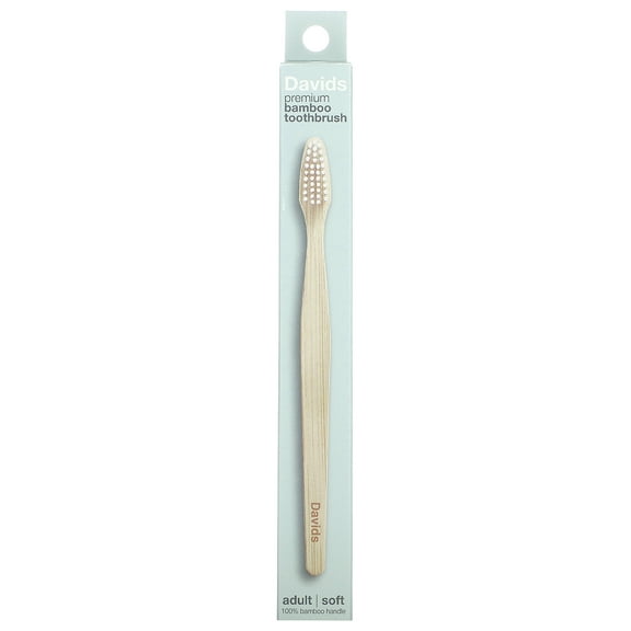 Davids Premium Bamboo Toothbrush, Soft, Adult, 1 Toothbrush