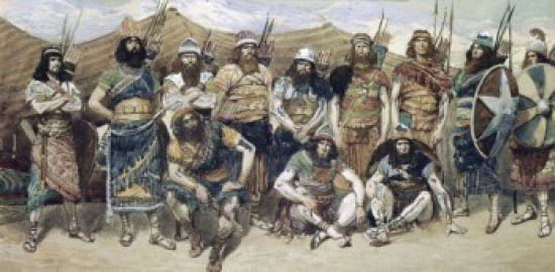 Davids Valiant Men James Tissot (1836-1902 French) Jewish Museum New York USA Canvas Art - James Tissot (18 x 24)