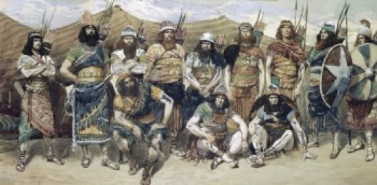 Davids Valiant Men James Tissot (1836-1902 French) Jewish Museum New York USA Canvas Art - James Tissot (24 x 36)