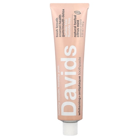 Davids Whitening+Antiplaque Premium Toothpaste - Natural Herbal Citrus Mint / 5.25 oz