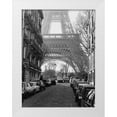 thumbnail image 1 of Davidson, Clay 25x32 White Modern Wood Framed Museum Art Print Titled - Street View of La Tour Eiffel, 1 of 4