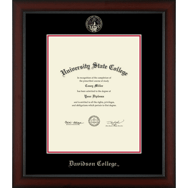 Davidson College Diploma Frame, Document Size 11.5" x 14.5"