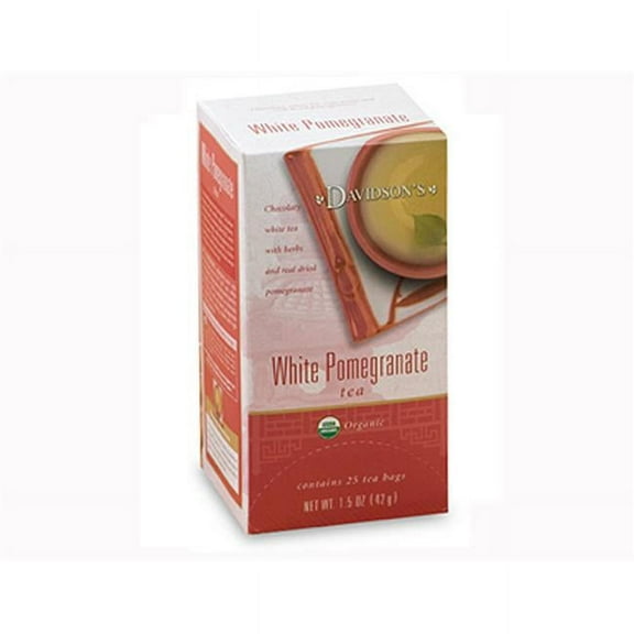 Davidson Organic Tea 2551 White Pomegranate Tea, Box of 25 Tea Bags