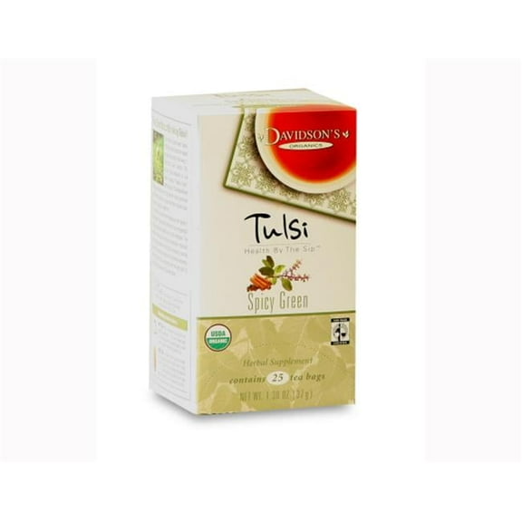 Davidson Organic Tea 2555 Tulsi Spicy Green Tea- Box of 25 Tea Bags