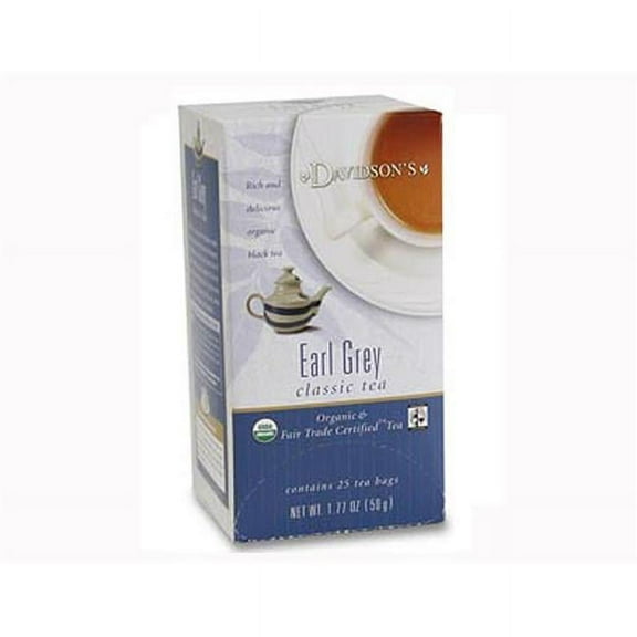 Davidson Organic Tea 2639 Earl Grey Tea- Box of 25 Tea Bags