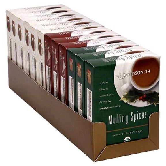 Davidson Organic Tea Assorted Christmas Teas Tea, Box of 8