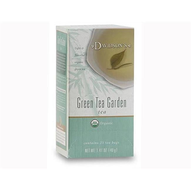 Davidson Organic Tea  Green Tea Garden Tea- Box of 25 Tea Bags
