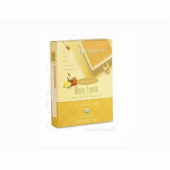 Davidson Organic Tea Meyer Lemon Tea - Box of 8 - Caffeine-Free Herbal