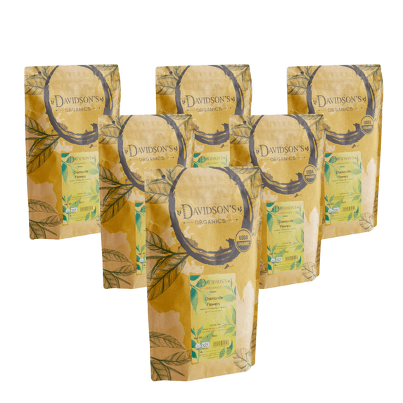 Davidson's Organic Chamomile Flowers Herbal Loose Leaf Tea | 1LB/0.45 KGS | 6/CASE