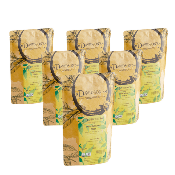 Davidson's Organic Decaf Black Loose Leaf Tea, 1LB (0.45KG), 6-Pack Case