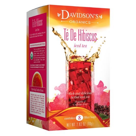 Davidson's Organics Iced Tea, Te De Hibiscus Ice, Organic-1 Box