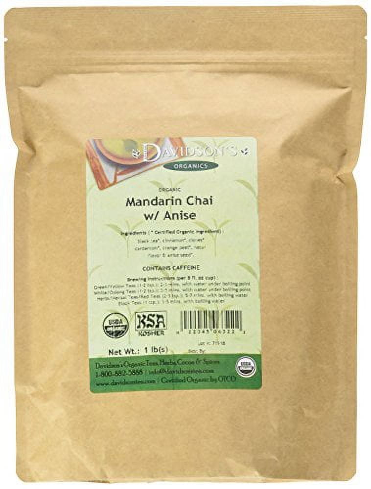 Davidson's Organics, Mandarin Chai with Anise, Loose Leaf Tea, 16-Ounce Bag