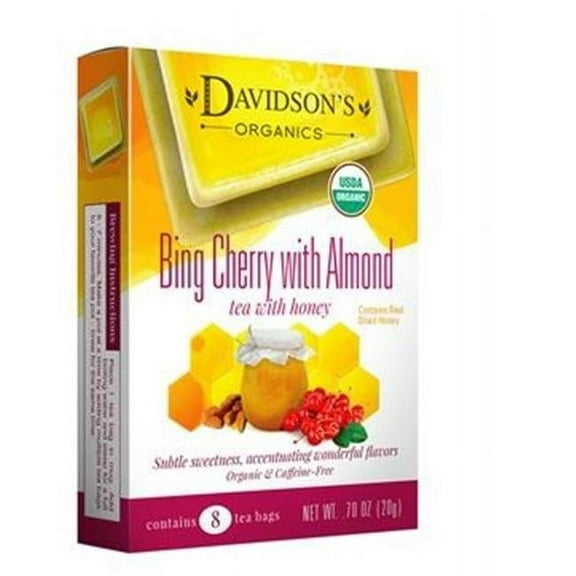 Davidsons Organics 1104 Single Serve Bing Cherry with Almond Tea - 100 Count