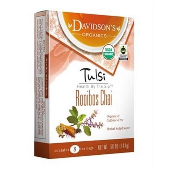 Davidsons Organics 1109 Single Serve Tulsi Rooibos Chai Tea - 100 Count