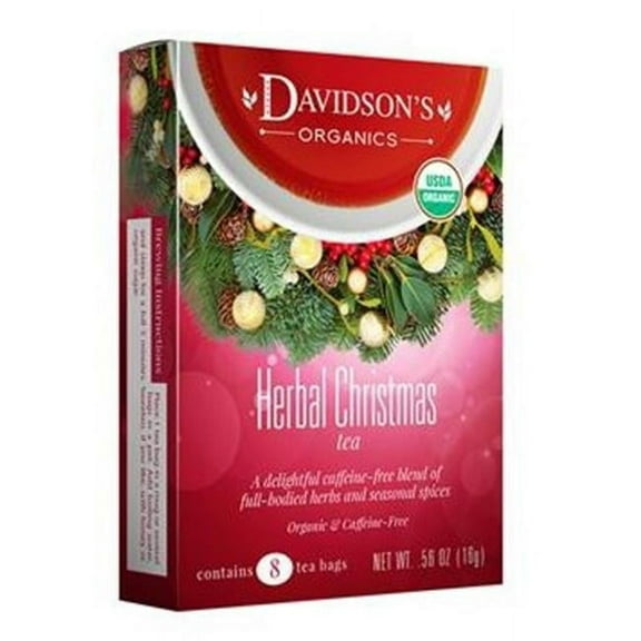 Davidsons Organics 2085 Herbal Christmas Tea - Pack of 6 & Box of 25