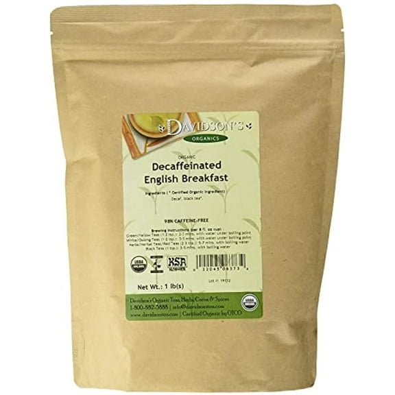 Davidsons Tea Bulk, Decaf English Breakfast, 16-Ounce Bag