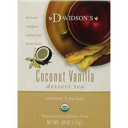 Davidsons Tea Coconut Vanilla, 8-Count Tea Bags (Pack Of 12)