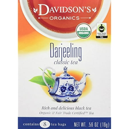 Davidsons Tea Darjeeling, 8-Count Tea Bags (Pack Of 12)
