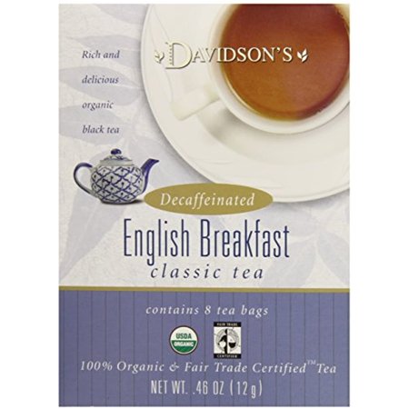 Davidsons Tea Decaf English Breakfast, 8-Count Tea Bags (Pack Of 12)